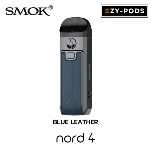 Smok Nord 4 สี Blue Leather พอตบุหรี่ไฟฟ้า