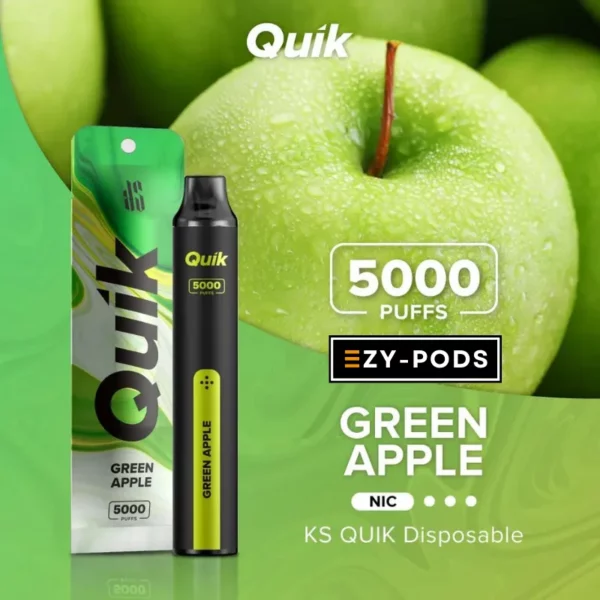 KS Quik 5000 คำ กลิ่น Green Apple พอตใช้แล้วทิ้ง