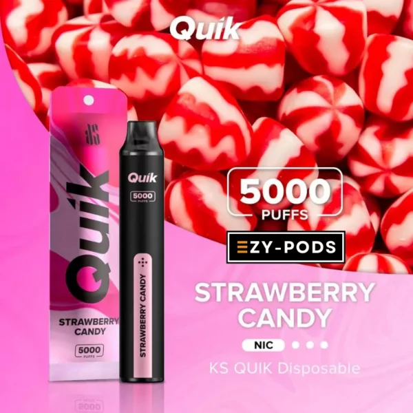 KS Quik 5000 คำ กลิ่น Strawberry Candy พอตใช้แล้วทิ้ง