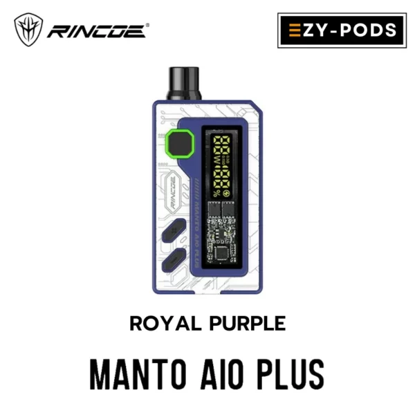 Rincoe Manto Aio Plus สี Royal Purple พอตบุหรี่ไฟฟ้า