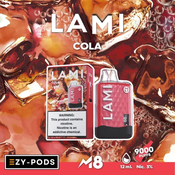 LAMI M8 9000 คำ พอตใช้แล้วทิ้ง กลิ่น Cola