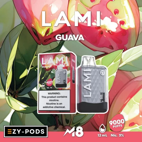 LAMI M8 9000 คำ พอตใช้แล้วทิ้ง กลิ่น Guava