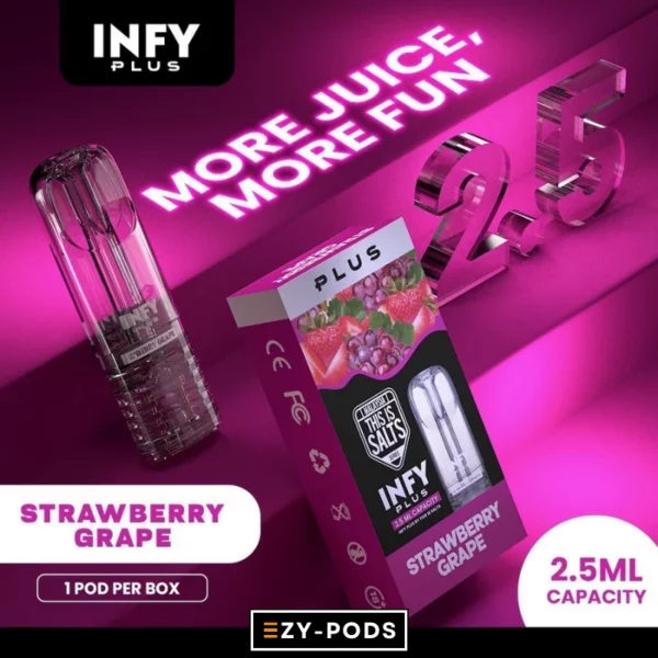 INFY Plus 2.5 ml หัวพอต กลิ่น Strawberry Grape