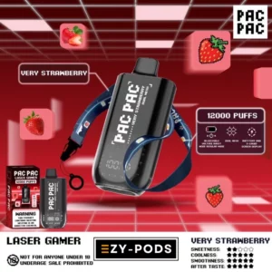 พอตใช้แล้วทิ้ง PACPAC Laser Gamer 12000 คำ กลิ่น Very Strawberry