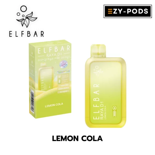 พอตใช้แล้วทิ้ง ELFBAR RAYA D1 10000 คำ กลิ่น Lemon Cola