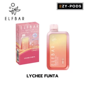 พอตใช้แล้วทิ้ง ELFBAR RAYA D1 10000 คำ กลิ่น Lychee Funta