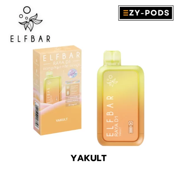 พอตใช้แล้วทิ้ง ELFBAR RAYA D1 10000 คำ กลิ่น Yakult