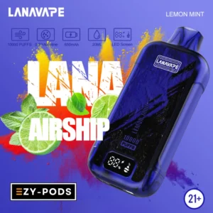 พอตใช้แล้วทิ้ง LANAVAPE AIRSHIP 10000 คำ กลิ่น Lemon Mint