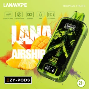 พอตใช้แล้วทิ้ง LANAVAPE AIRSHIP 10000 คำ กลิ่น Tropical Fruits