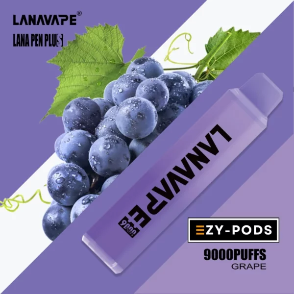 พอตใช้แล้วทิ้ง LANAVAPE PEN PLUS 9000 คำ กลิ่น Grape