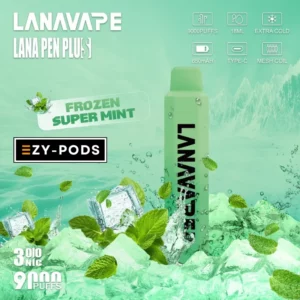 พอตใช้แล้วทิ้ง LANAVAPE PEN PLUS 9000 คำ กลิ่น Frozen Super Mint