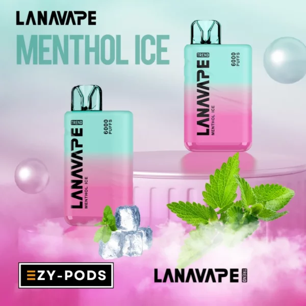 พอตใช้แล้วทิ้ง LANAVAPE TREND 6000 คำ กลิ่น Menthol Ice