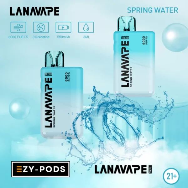 พอตใช้แล้วทิ้ง LANAVAPE TREND 6000 คำ กลิ่น Spring Water