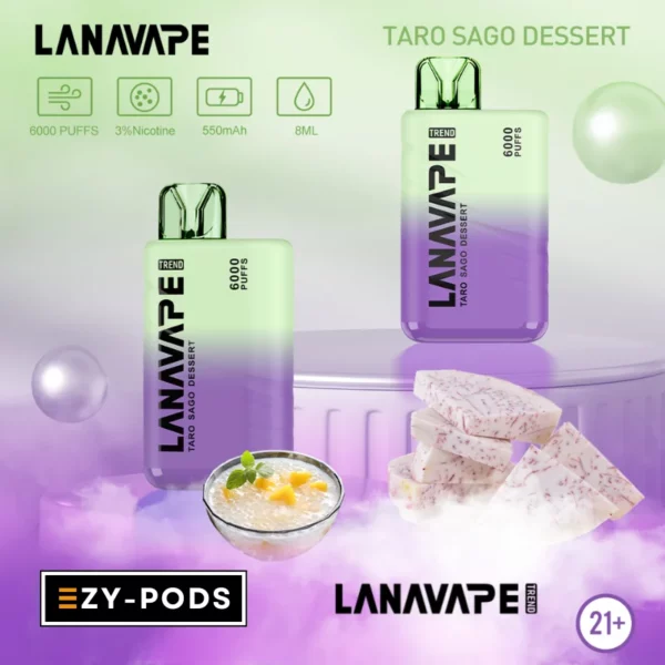 พอตใช้แล้วทิ้ง LANAVAPE TREND 6000 คำ กลิ่น Taro Sago Dessert