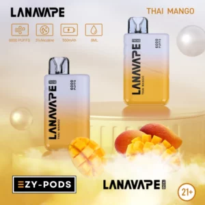 พอตใช้แล้วทิ้ง LANAVAPE TREND 6000 คำ กลิ่น Thai Mango