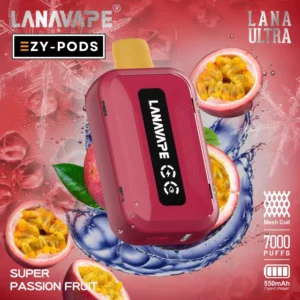 พอตใช้แล้วทิ้ง LANAVAPE ULTRA 7000 คำ กลิ่น Super Passion Fruit