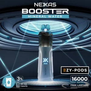 พอตใช้แล้วทิ้ง Nexas Booster 16000 คำ Nicotine 3% กลิ่น Mineral Water