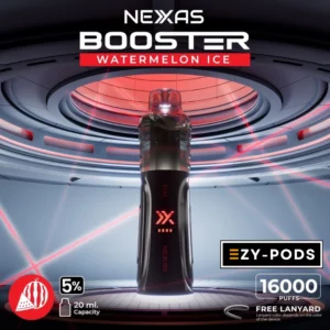 พอตใช้แล้วทิ้ง Nexas Booster 16000 คำ Nicotine 5% กลิ่น Watermelon Ice