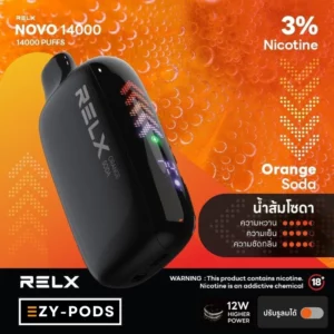 พอตใช้แล้วทิ้ง Relx Novo 14000 คำ กลิ่น Orange Soda