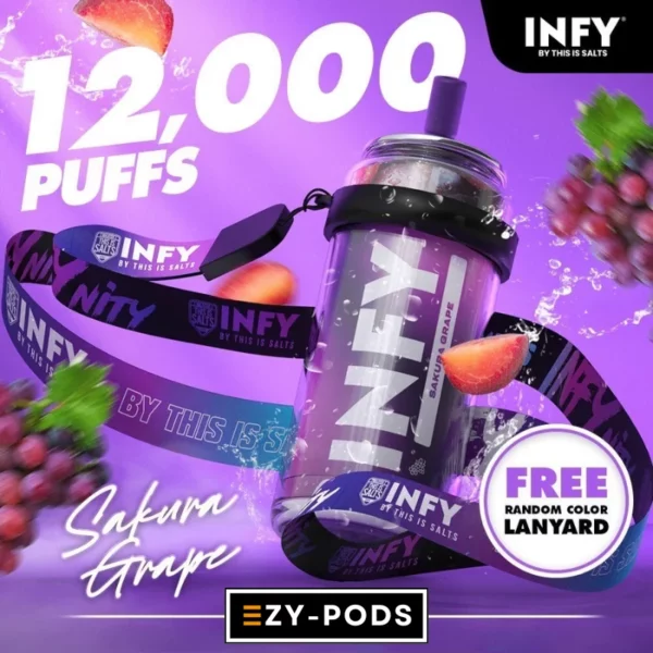 พอตใช้แล้วทิ้ง INFY 12000 คำ กลิ่น Sakura Grape