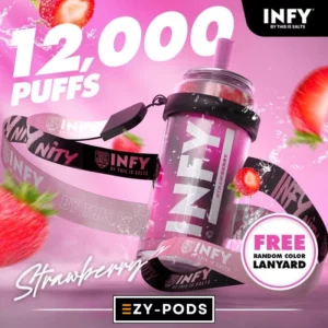 พอตใช้แล้วทิ้ง INFY 12000 คำ กลิ่น Strawberry