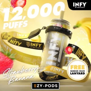 พอตใช้แล้วทิ้ง INFY 12000 คำ กลิ่น Strawberry Banana