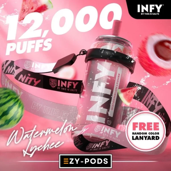 พอตใช้แล้วทิ้ง INFY 12000 คำ กลิ่น Watermelon Lychee