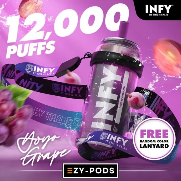 พอตใช้แล้วทิ้ง INFY 12000 คำ กลิ่น Yoyo Grape