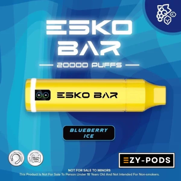 พอตใช้แล้วทิ้ง ESKO Bar 20000 คำ กลิ่น Blueberry Ice