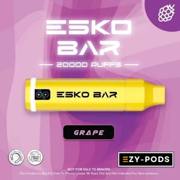 พอตใช้แล้วทิ้ง ESKO Bar 20000 คำ กลิ่น Grape