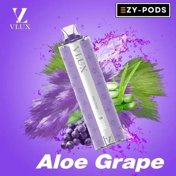 พอตใช้แล้วทิ้ง VLUX 12000 คำ กลิ่น Aloe Grape