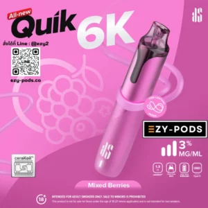 KS Quik 6000 คำ พอตใช้แล้วทิ้ง กลิ่น Mixed Berries