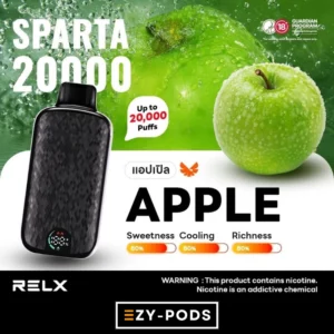 RELX Sparta 20000 คำ พอตใช้แล้วทิ้ง กลิ่น Apple