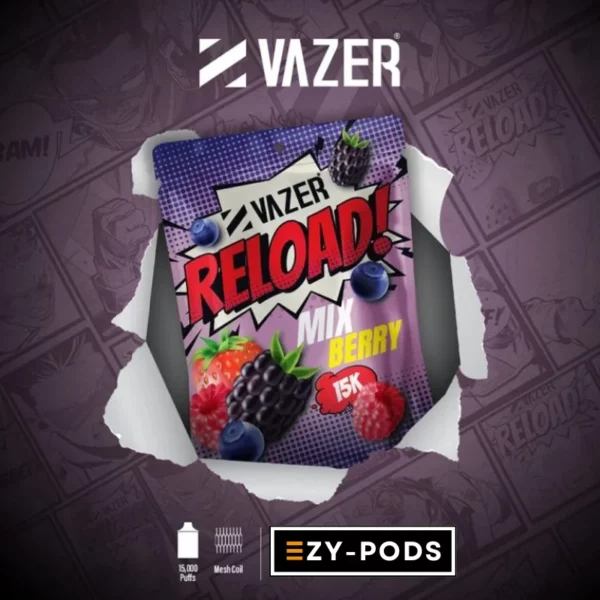 VAZER 15000 คำ VAZER reload 15k กลิ่น Mix Berry