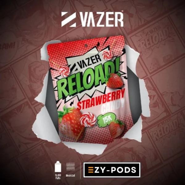 VAZER 15000 คำ VAZER reload 15k กลิ่น Strawberry Candy