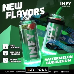 พอตใช้แล้วทิ้ง INFY 12000 คำ กลิ่น Watermelon Bubblegum