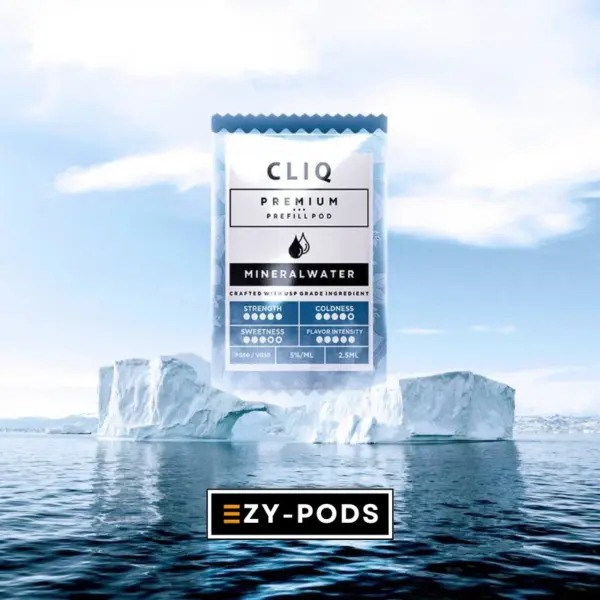 CLIQ หัวพอต 2.5 ml นิค 5% Mineral Water