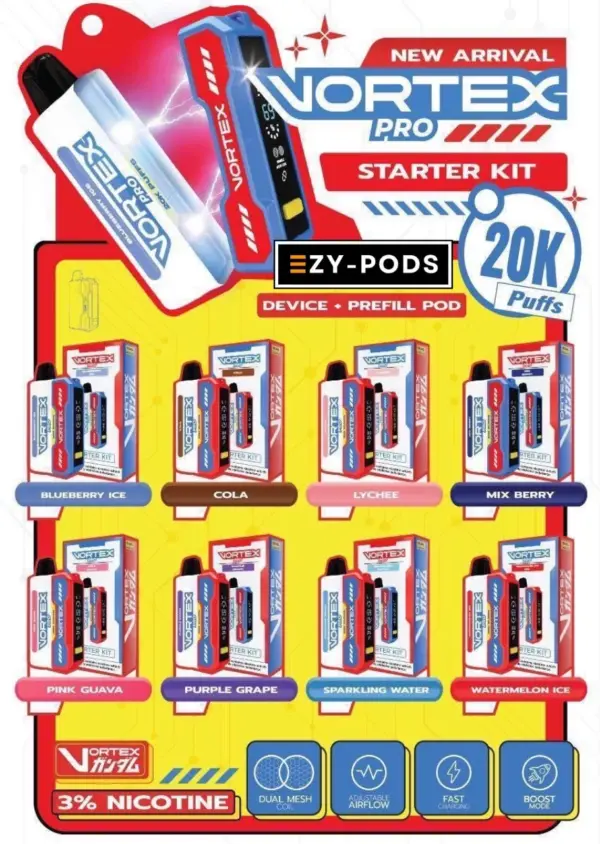 พอตใช้แล้วทิ้ง 20000 คำ VORTEX PRO